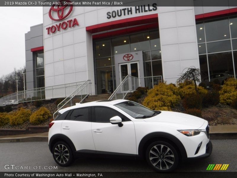 Snowflake White Pearl Mica / Black 2019 Mazda CX-3 Touring AWD