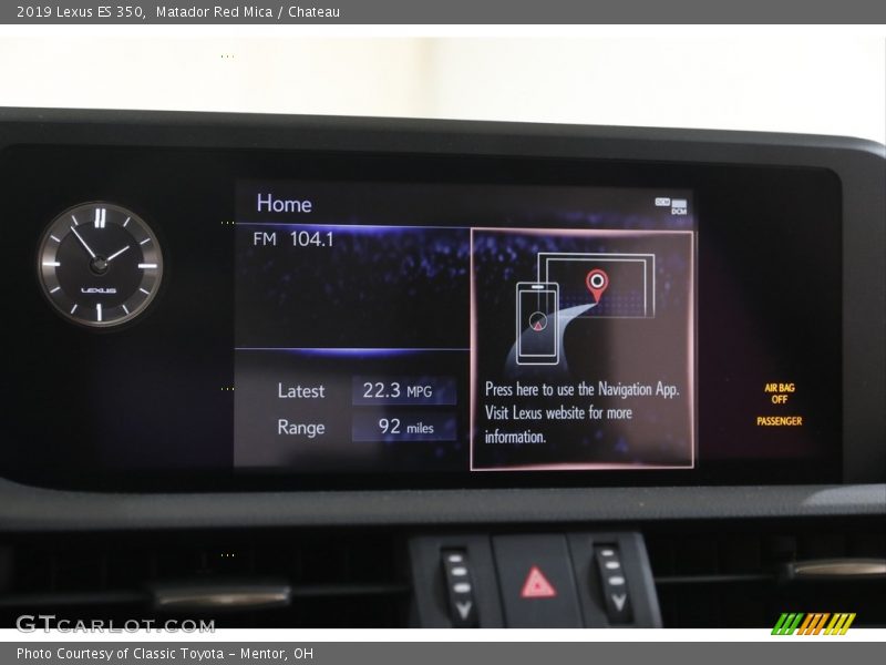 Matador Red Mica / Chateau 2019 Lexus ES 350