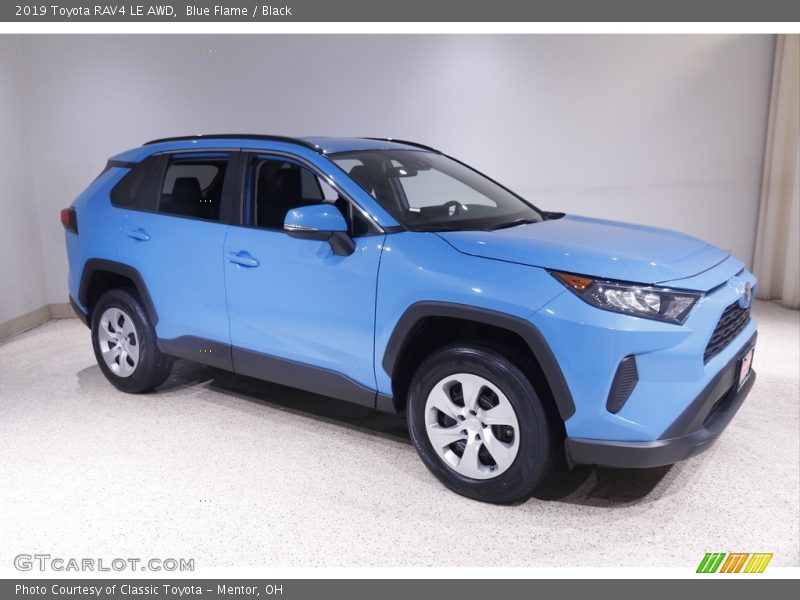 Blue Flame / Black 2019 Toyota RAV4 LE AWD