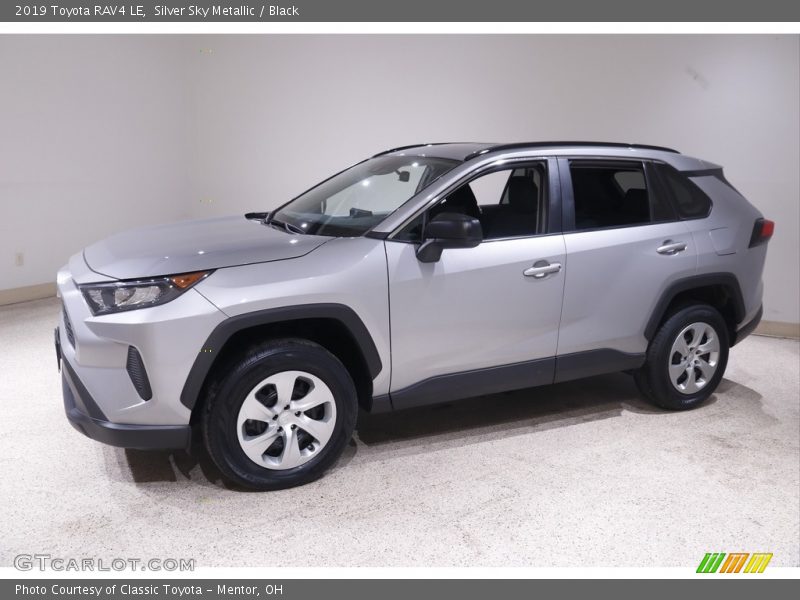 Silver Sky Metallic / Black 2019 Toyota RAV4 LE