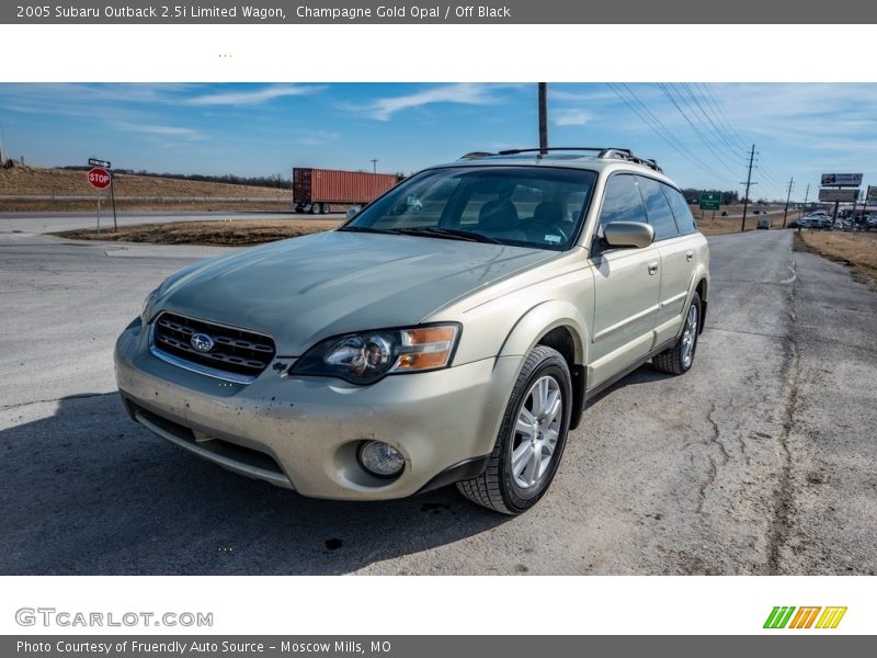 Champagne Gold Opal / Off Black 2005 Subaru Outback 2.5i Limited Wagon