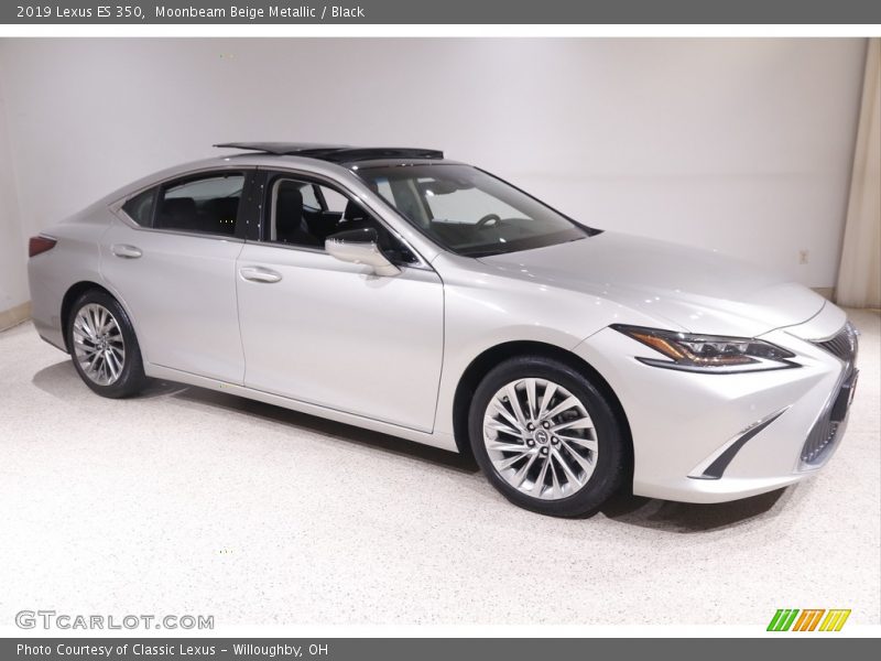 Moonbeam Beige Metallic / Black 2019 Lexus ES 350