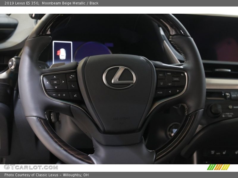 Moonbeam Beige Metallic / Black 2019 Lexus ES 350