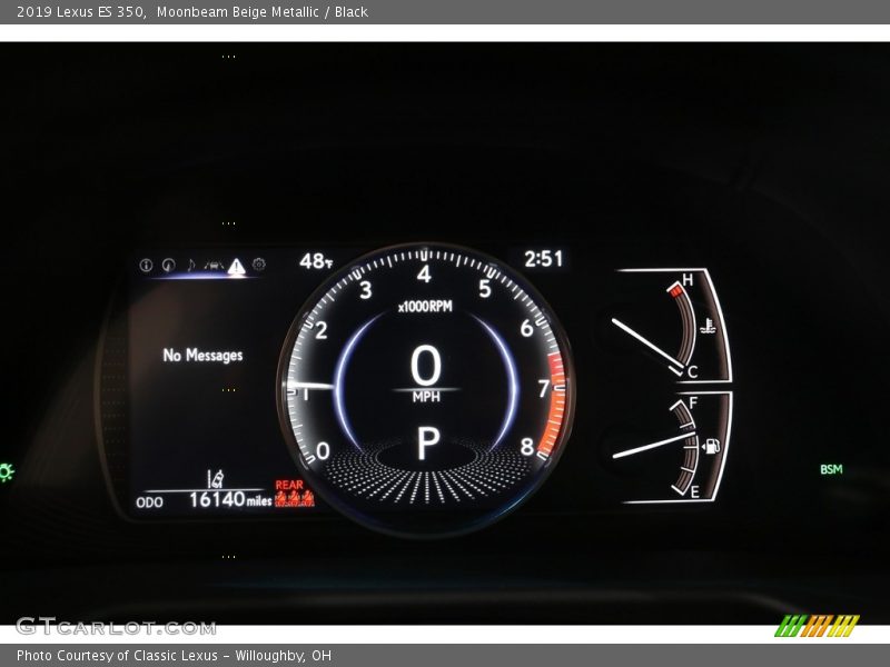 Moonbeam Beige Metallic / Black 2019 Lexus ES 350