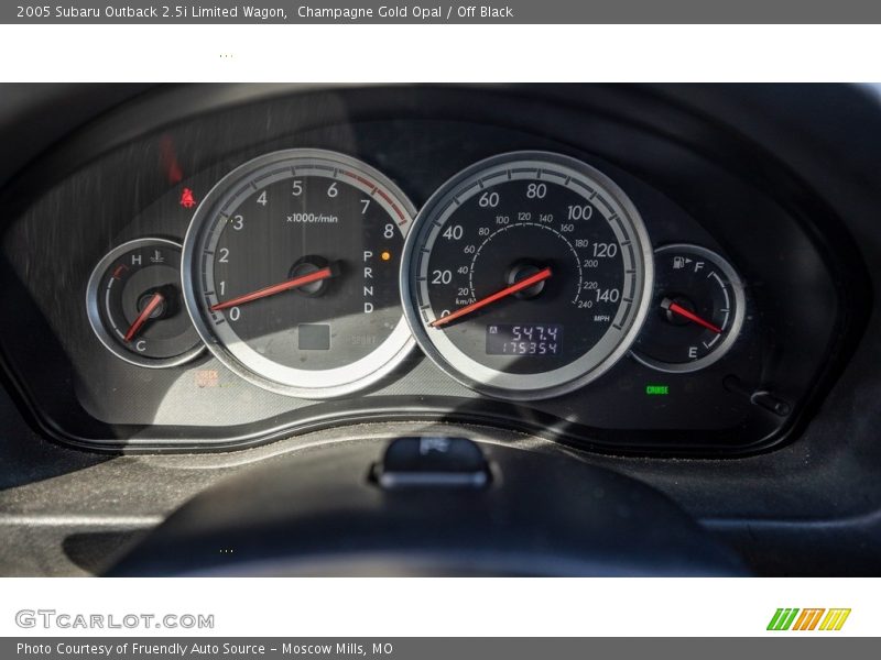 Champagne Gold Opal / Off Black 2005 Subaru Outback 2.5i Limited Wagon