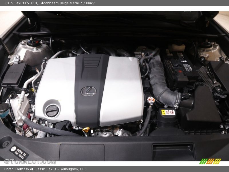 Moonbeam Beige Metallic / Black 2019 Lexus ES 350