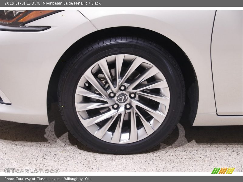Moonbeam Beige Metallic / Black 2019 Lexus ES 350