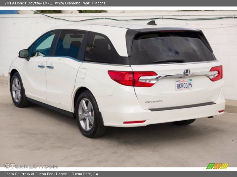 White Diamond Pearl / Mocha 2019 Honda Odyssey EX-L