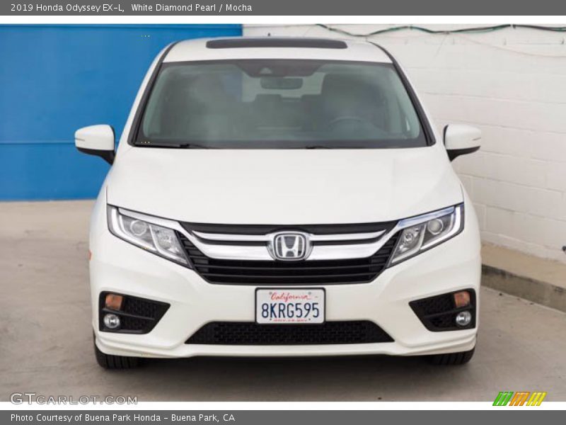 White Diamond Pearl / Mocha 2019 Honda Odyssey EX-L