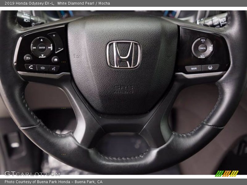White Diamond Pearl / Mocha 2019 Honda Odyssey EX-L