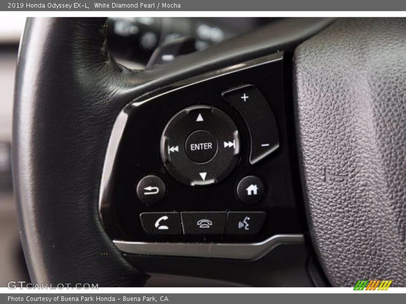 White Diamond Pearl / Mocha 2019 Honda Odyssey EX-L