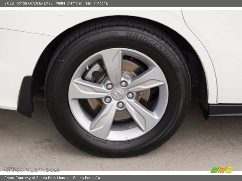 White Diamond Pearl / Mocha 2019 Honda Odyssey EX-L
