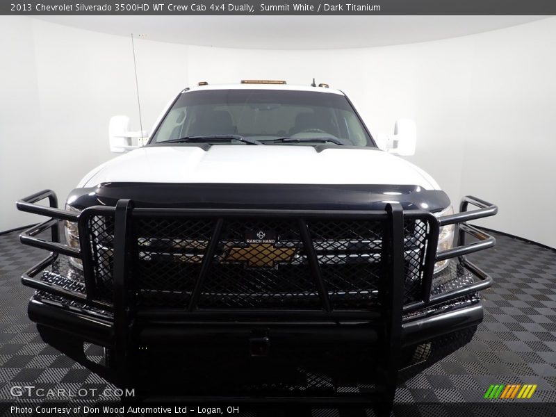 Summit White / Dark Titanium 2013 Chevrolet Silverado 3500HD WT Crew Cab 4x4 Dually