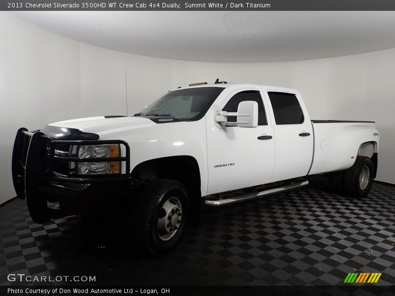 Summit White / Dark Titanium 2013 Chevrolet Silverado 3500HD WT Crew Cab 4x4 Dually