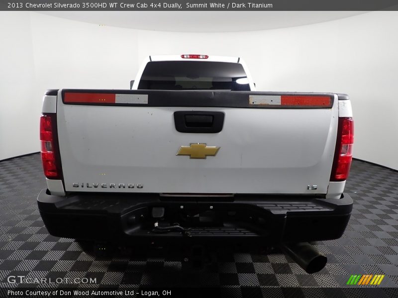 Summit White / Dark Titanium 2013 Chevrolet Silverado 3500HD WT Crew Cab 4x4 Dually