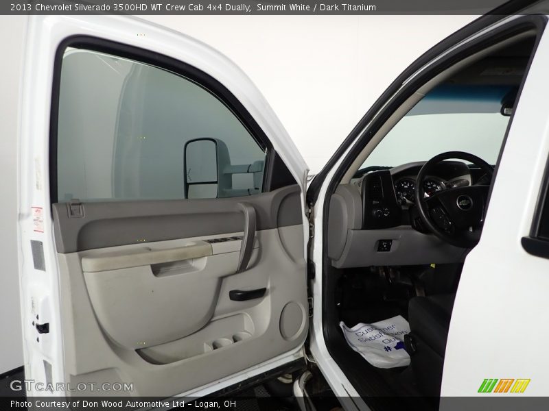 Summit White / Dark Titanium 2013 Chevrolet Silverado 3500HD WT Crew Cab 4x4 Dually