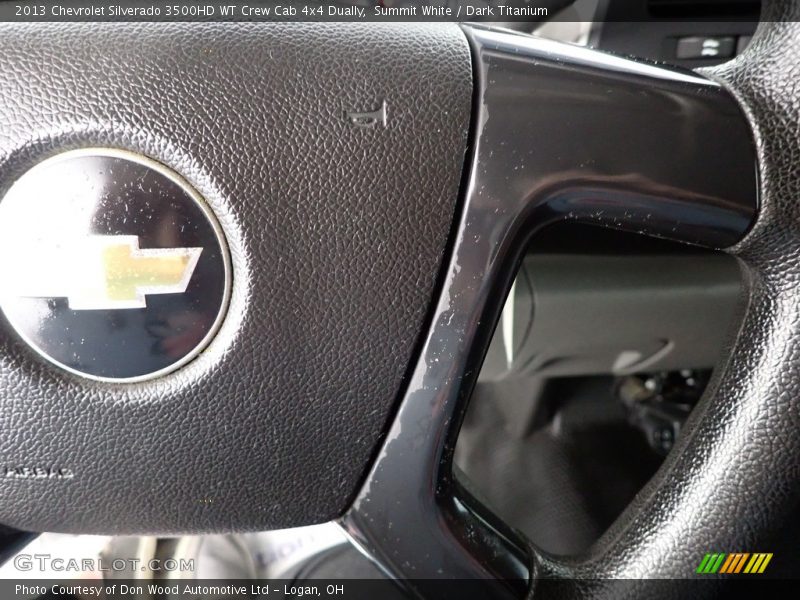 Summit White / Dark Titanium 2013 Chevrolet Silverado 3500HD WT Crew Cab 4x4 Dually