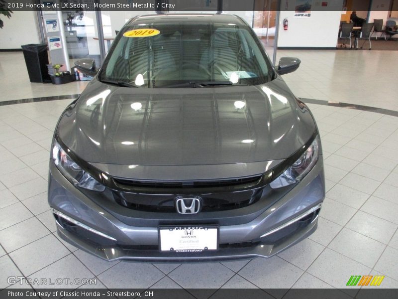 Modern Steel Metallic / Gray 2019 Honda Civic LX Sedan