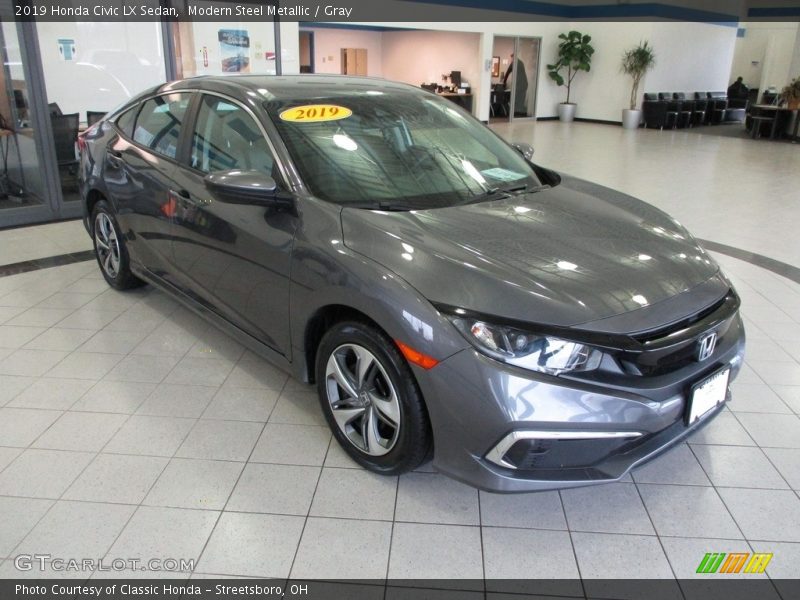 Modern Steel Metallic / Gray 2019 Honda Civic LX Sedan