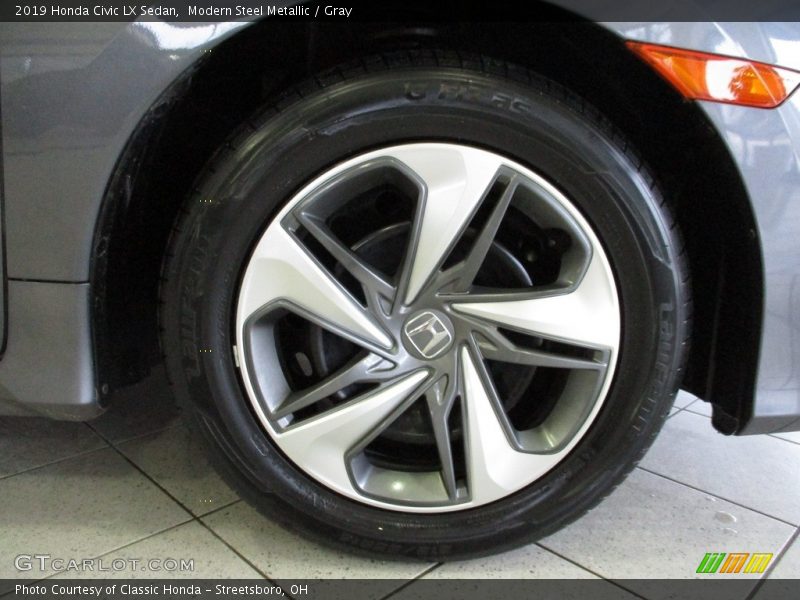 Modern Steel Metallic / Gray 2019 Honda Civic LX Sedan