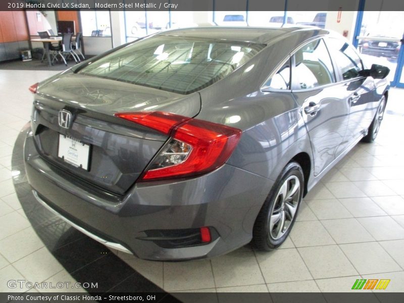 Modern Steel Metallic / Gray 2019 Honda Civic LX Sedan