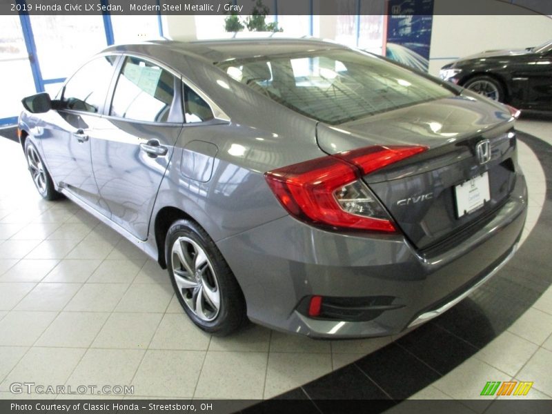 Modern Steel Metallic / Gray 2019 Honda Civic LX Sedan