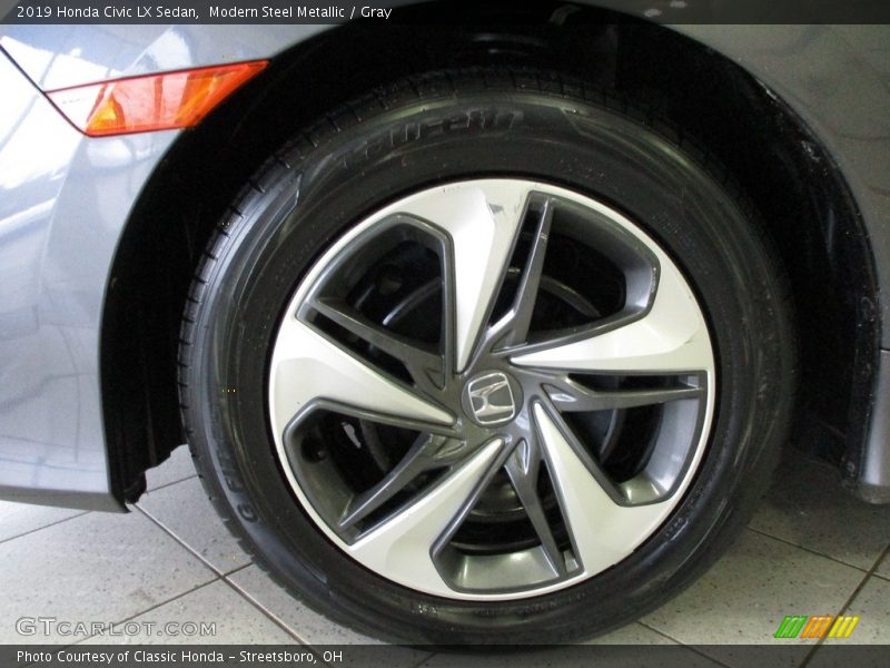 Modern Steel Metallic / Gray 2019 Honda Civic LX Sedan