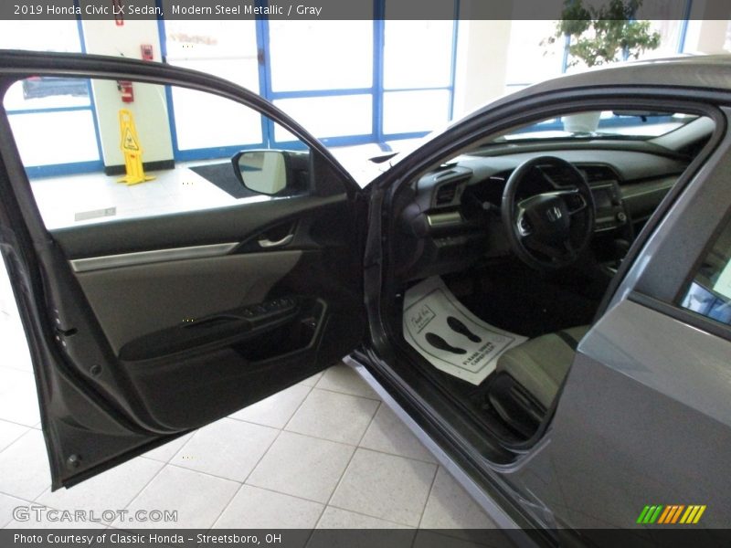 Modern Steel Metallic / Gray 2019 Honda Civic LX Sedan