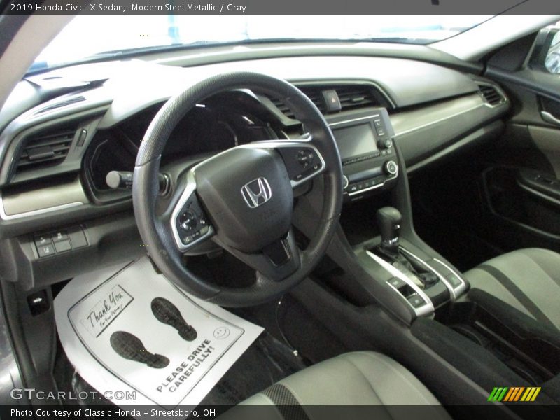 Modern Steel Metallic / Gray 2019 Honda Civic LX Sedan