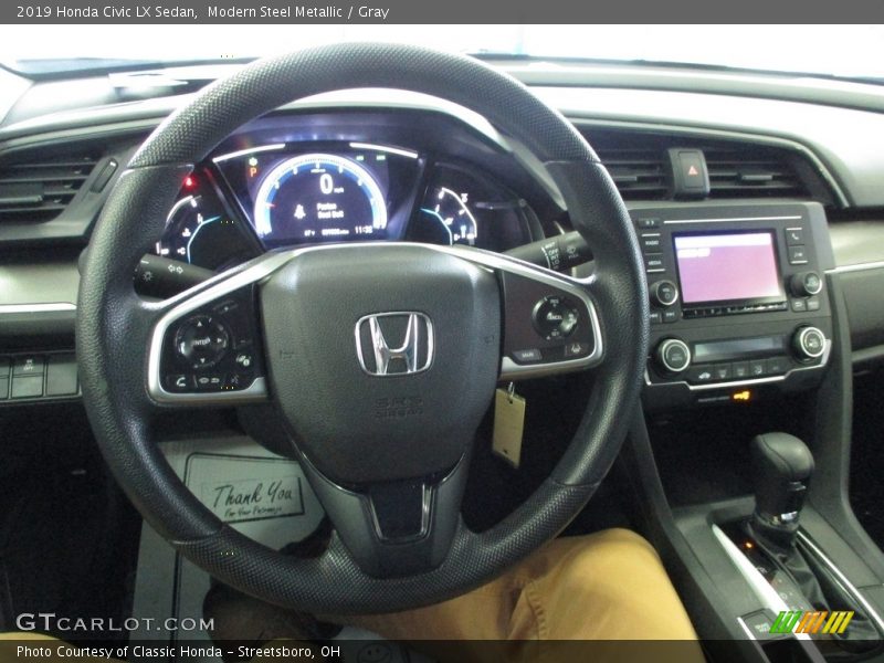 Modern Steel Metallic / Gray 2019 Honda Civic LX Sedan
