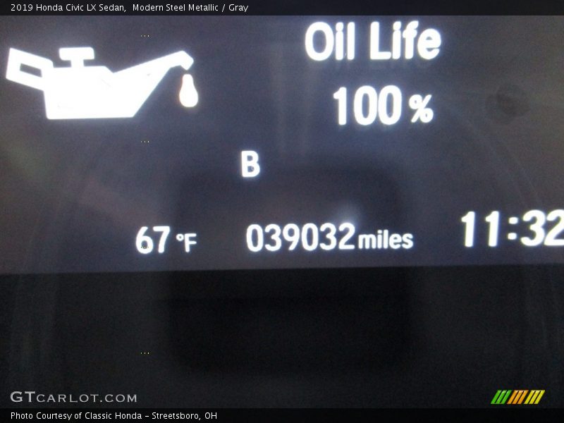 Modern Steel Metallic / Gray 2019 Honda Civic LX Sedan