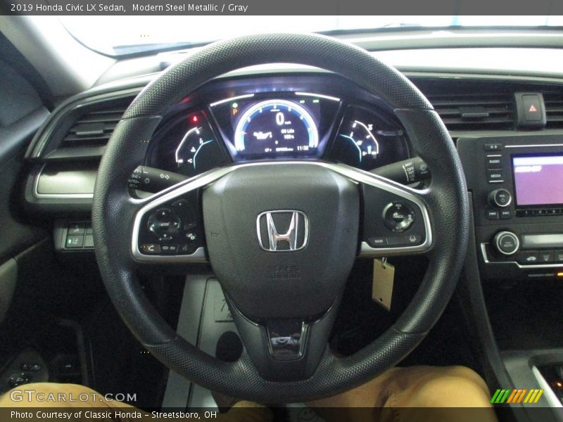 Modern Steel Metallic / Gray 2019 Honda Civic LX Sedan