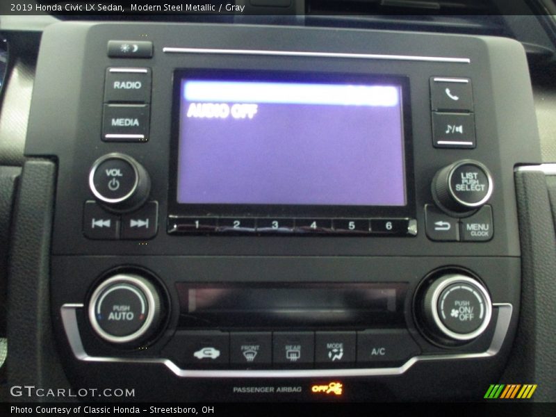 Modern Steel Metallic / Gray 2019 Honda Civic LX Sedan