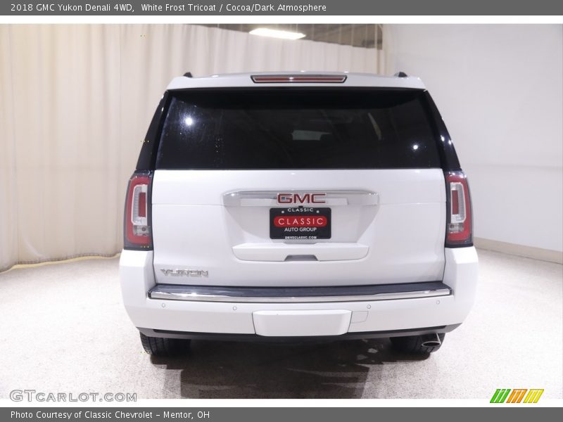 White Frost Tricoat / Cocoa/Dark Atmosphere 2018 GMC Yukon Denali 4WD