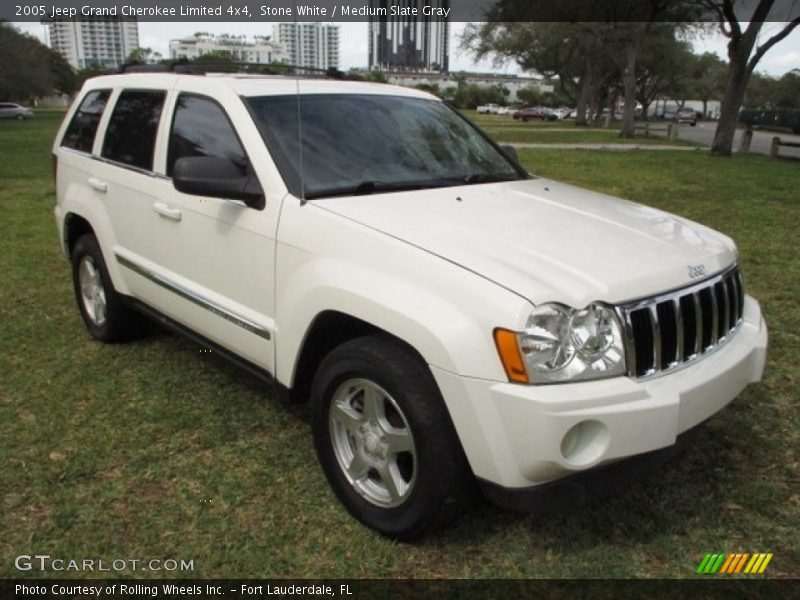Stone White / Medium Slate Gray 2005 Jeep Grand Cherokee Limited 4x4