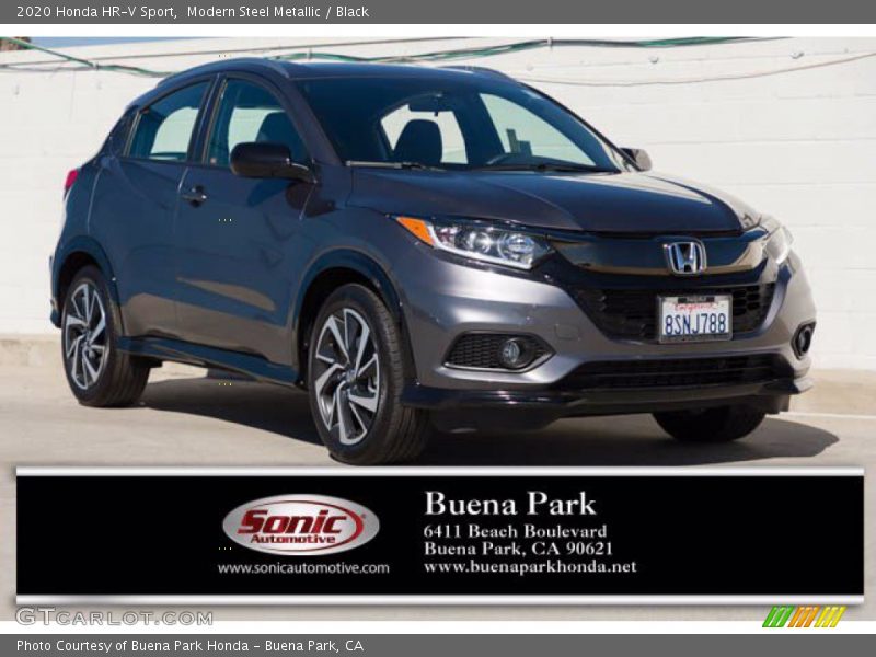 Modern Steel Metallic / Black 2020 Honda HR-V Sport