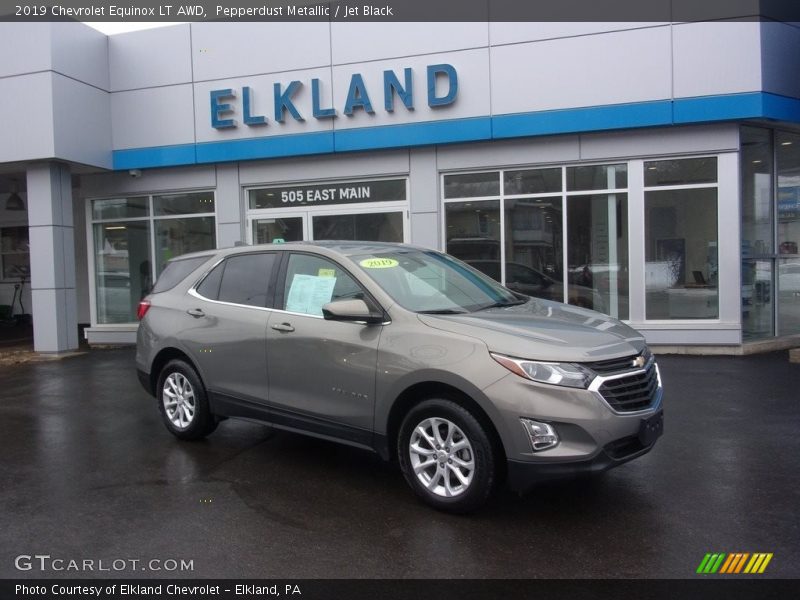 Pepperdust Metallic / Jet Black 2019 Chevrolet Equinox LT AWD