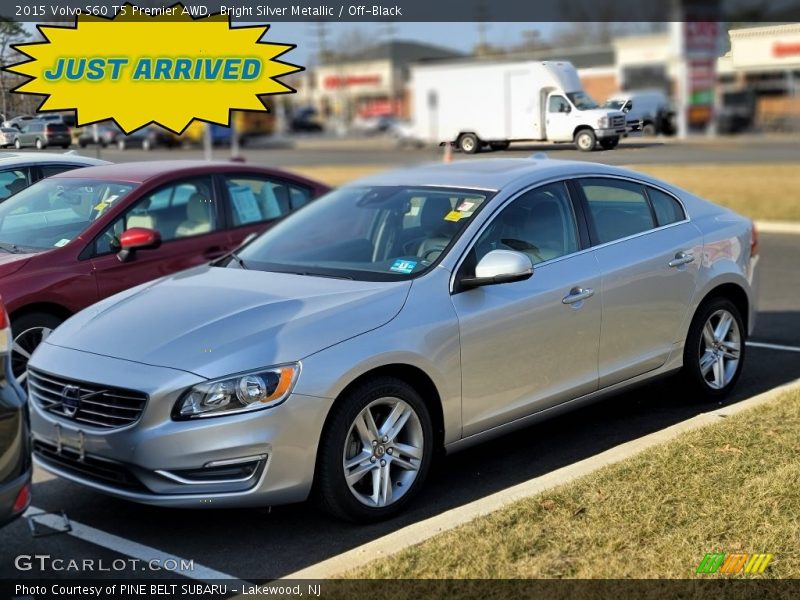 Bright Silver Metallic / Off-Black 2015 Volvo S60 T5 Premier AWD