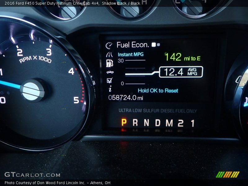 Shadow Black / Black 2016 Ford F450 Super Duty Platinum Crew Cab 4x4