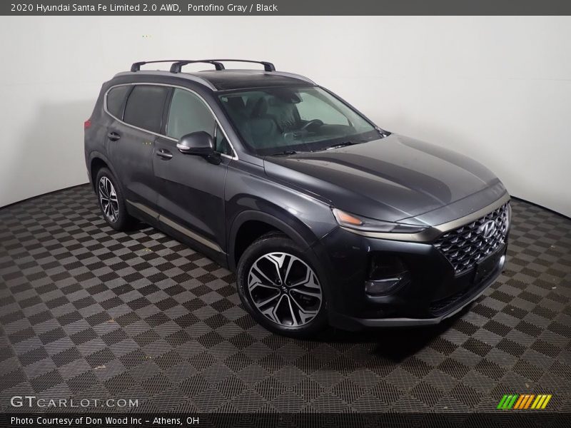 Portofino Gray / Black 2020 Hyundai Santa Fe Limited 2.0 AWD
