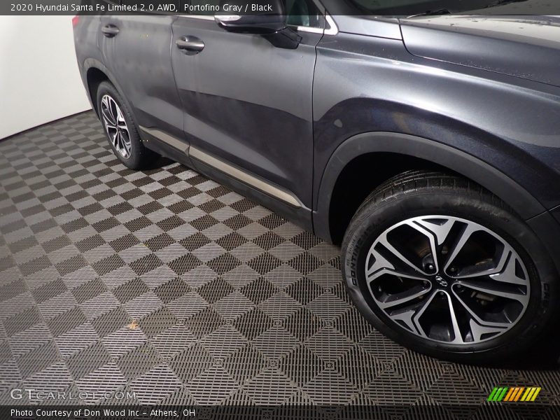 Portofino Gray / Black 2020 Hyundai Santa Fe Limited 2.0 AWD