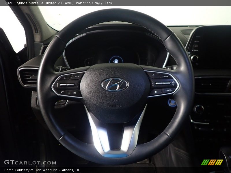 Portofino Gray / Black 2020 Hyundai Santa Fe Limited 2.0 AWD