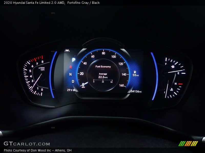 Portofino Gray / Black 2020 Hyundai Santa Fe Limited 2.0 AWD