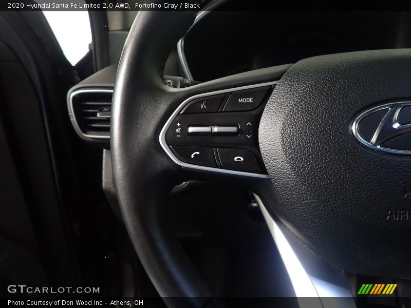 Portofino Gray / Black 2020 Hyundai Santa Fe Limited 2.0 AWD