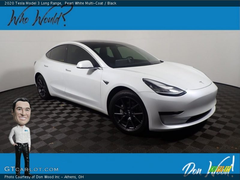 Pearl White Multi-Coat / Black 2020 Tesla Model 3 Long Range