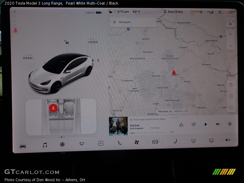 Pearl White Multi-Coat / Black 2020 Tesla Model 3 Long Range