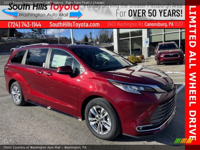 Ruby Flare Pearl / Chataeu 2022 Toyota Sienna Limited AWD Hybrid