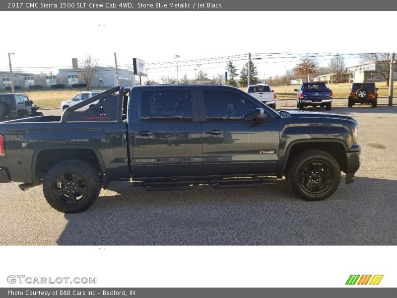 Stone Blue Metallic / Jet Black 2017 GMC Sierra 1500 SLT Crew Cab 4WD