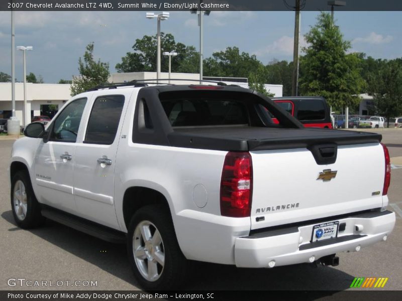 Summit White / Ebony/Light Cashmere 2007 Chevrolet Avalanche LTZ 4WD