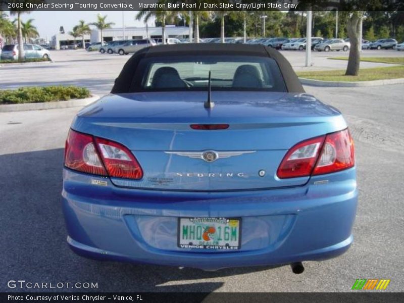 Marathon Blue Pearl / Dark Slate Gray/Light Slate Gray 2008 Chrysler Sebring Touring Convertible